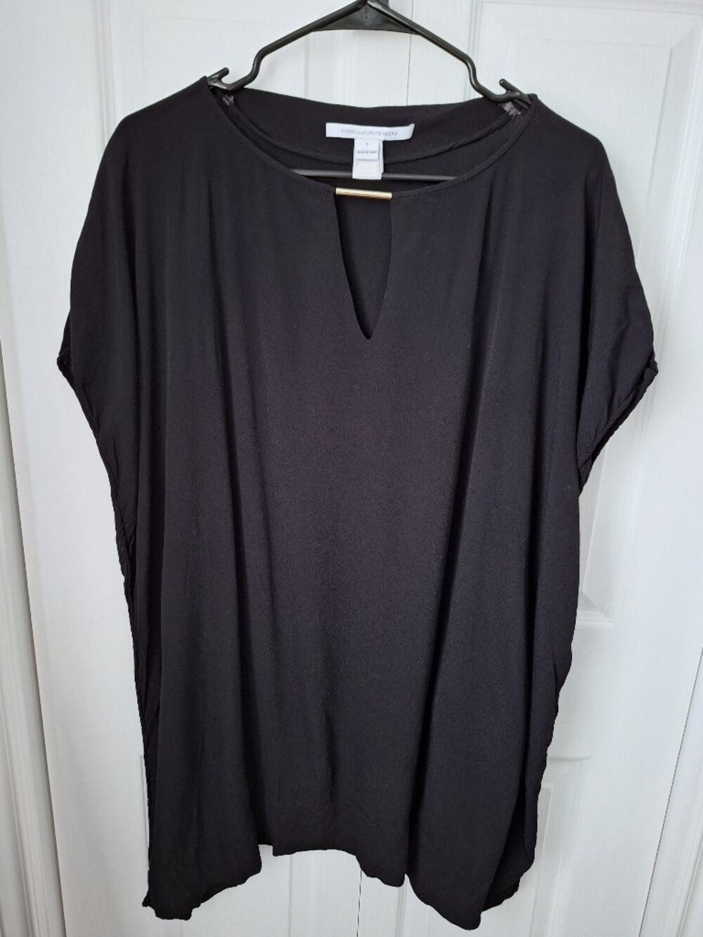 Diane Von Furstenberg Black Short Sleeve Tunic